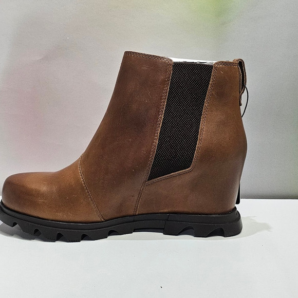 Sorel Women's Joan of Arctic Wedge III Chelsea Size 10.5 Hazelnet BlackBrown NWT - Picture 2 of 8